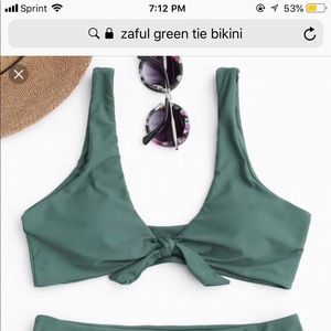 Green tie bikini